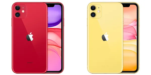 Красный и жёлтый iPhone 11